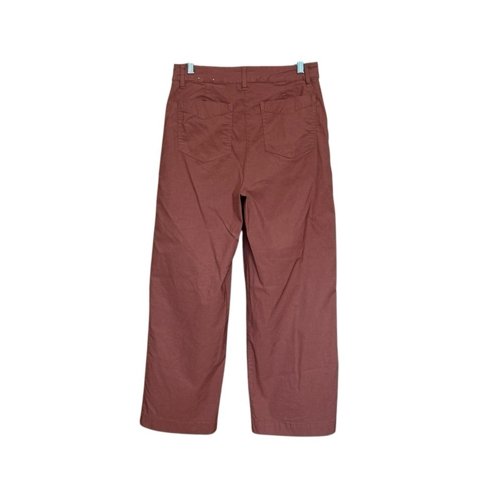 Nicole Miller Wide Leg Crop Pant. Cotton Rayon Blend. Terra Cotta Size 6 #1409 - Picture 3 of 8